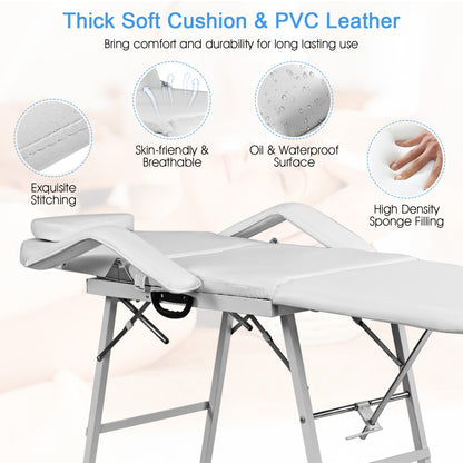 73 Inch Adjustable Massage Table, Backrest, Footrest Spa & Salon at Gallery Canada