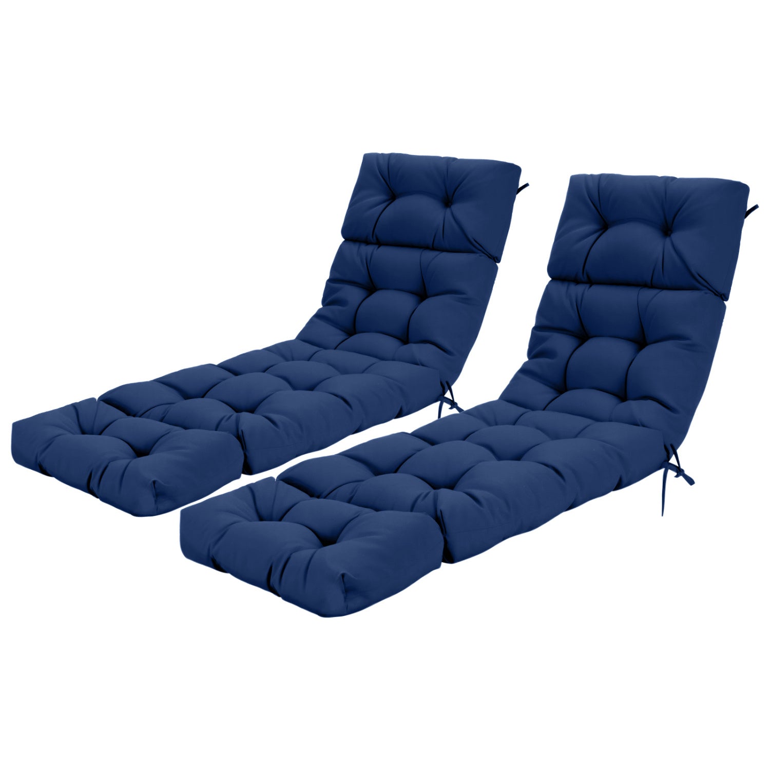 Outdoor Chaise Cushion Set of 2, 73x22, High Back, Navy Outdoor Furniture Accessories Navy at Gallery Canada