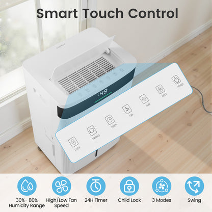 74 Pints Dehumidifier for Home 4500 Sq.Ft Dehumidifier, White Dehumidifiers at Gallery Canada