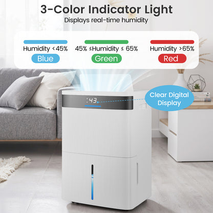 74 Pints Dehumidifier for Home 4500 Sq.Ft Dehumidifier, White Dehumidifiers at Gallery Canada