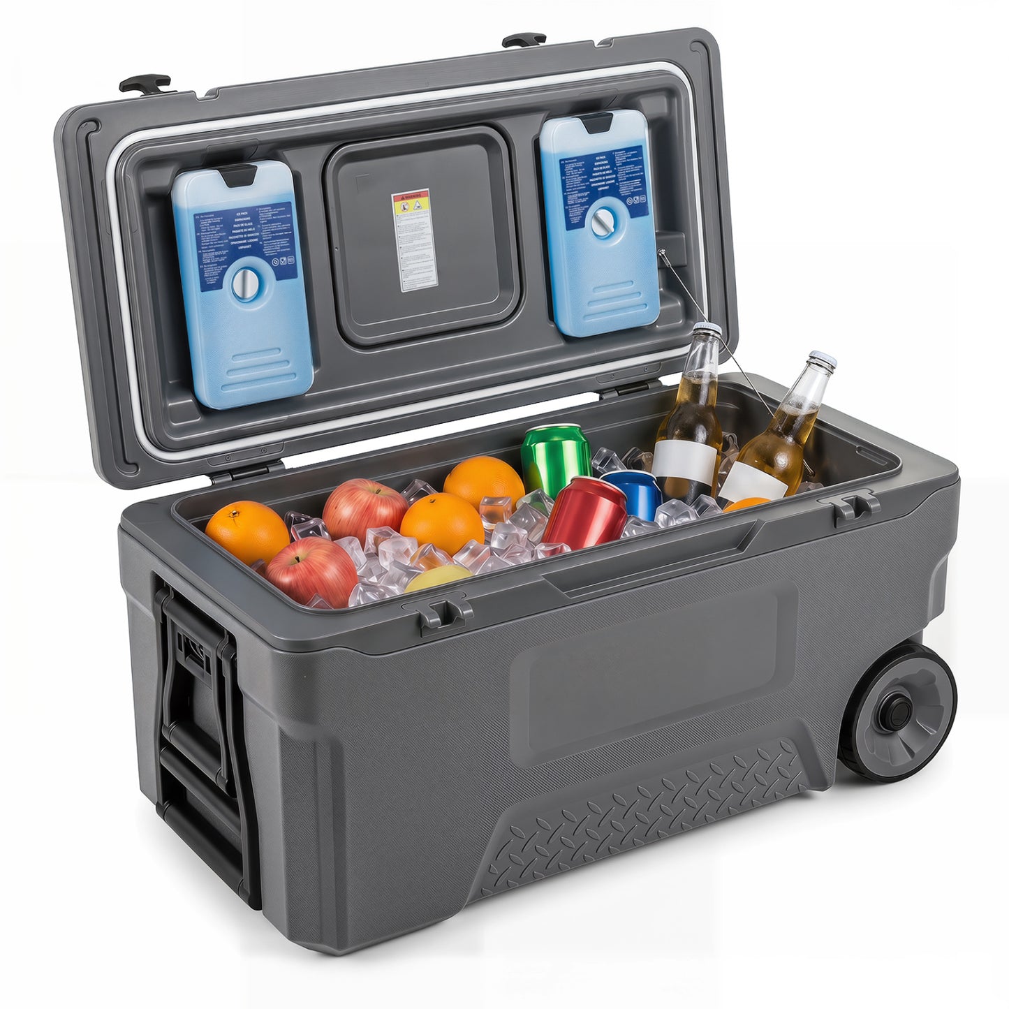 74 Qt Portable Rolling Cooler, Gray Coolers Gray at Gallery Canada