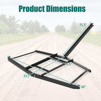 74" Wide Driveway Drag Tow Behind Leveling Rake, Black Lawn Care Tools at Gallery Canada