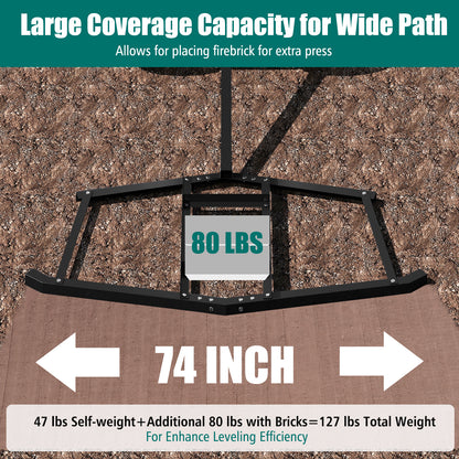 74" Wide Driveway Drag Tow Behind Leveling Rake, Black Lawn Care Tools at Gallery Canada