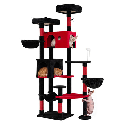 75-Inch Gothic Cat Tree with 2 Plush Perches