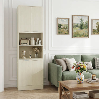 75 Inch Tall Kitchen Pantry Cabinet, Beige Sideboards Cabinets & Buffets at Gallery Canada