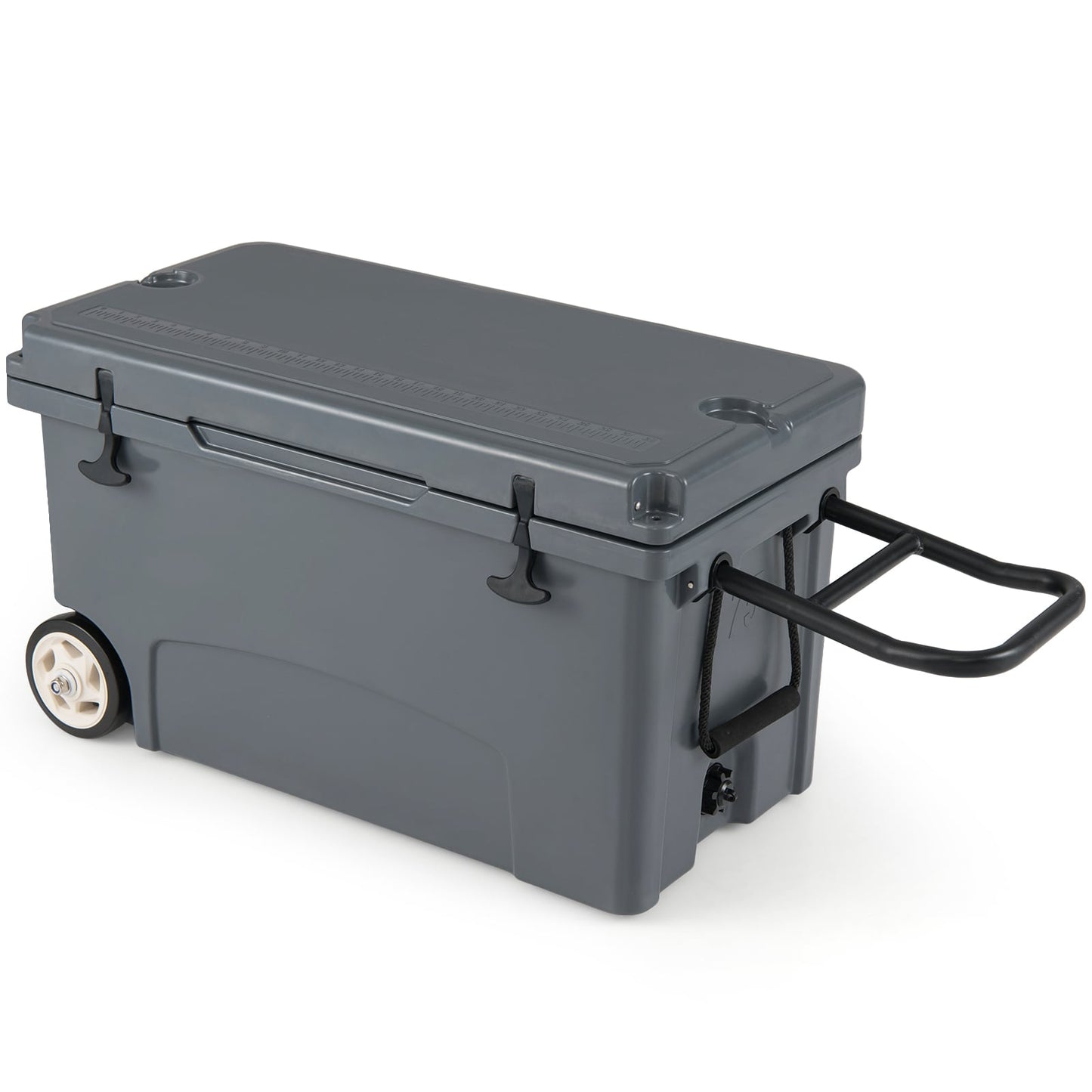 75 Quart Portable Hard Cooler with 6-Day Ice Retention and Wheels, Gray Coolers at Gallery Canada