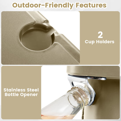75 Quart Portable Hard Cooler with 6-Day Ice Retention and Wheels, Khaki Coolers at Gallery Canada