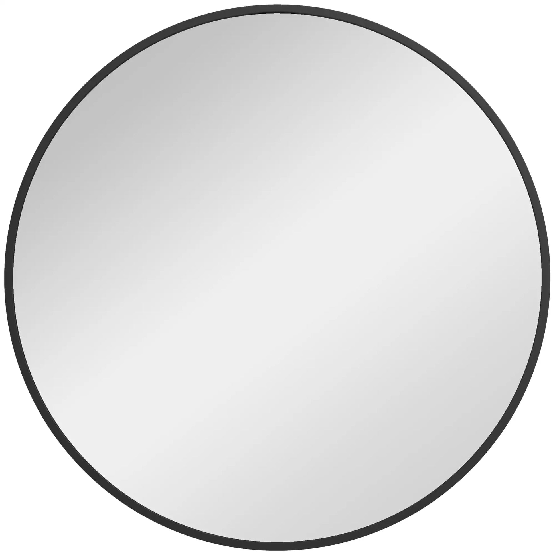 36" Round Mirror, Bathroom Wall Mirror, Metal Frame, Black Wall Mirrors at Gallery Canada
