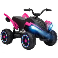 VTT pour enfants 12V, suspension arrière, 2,2 MPH, roues lumineuses, rouge