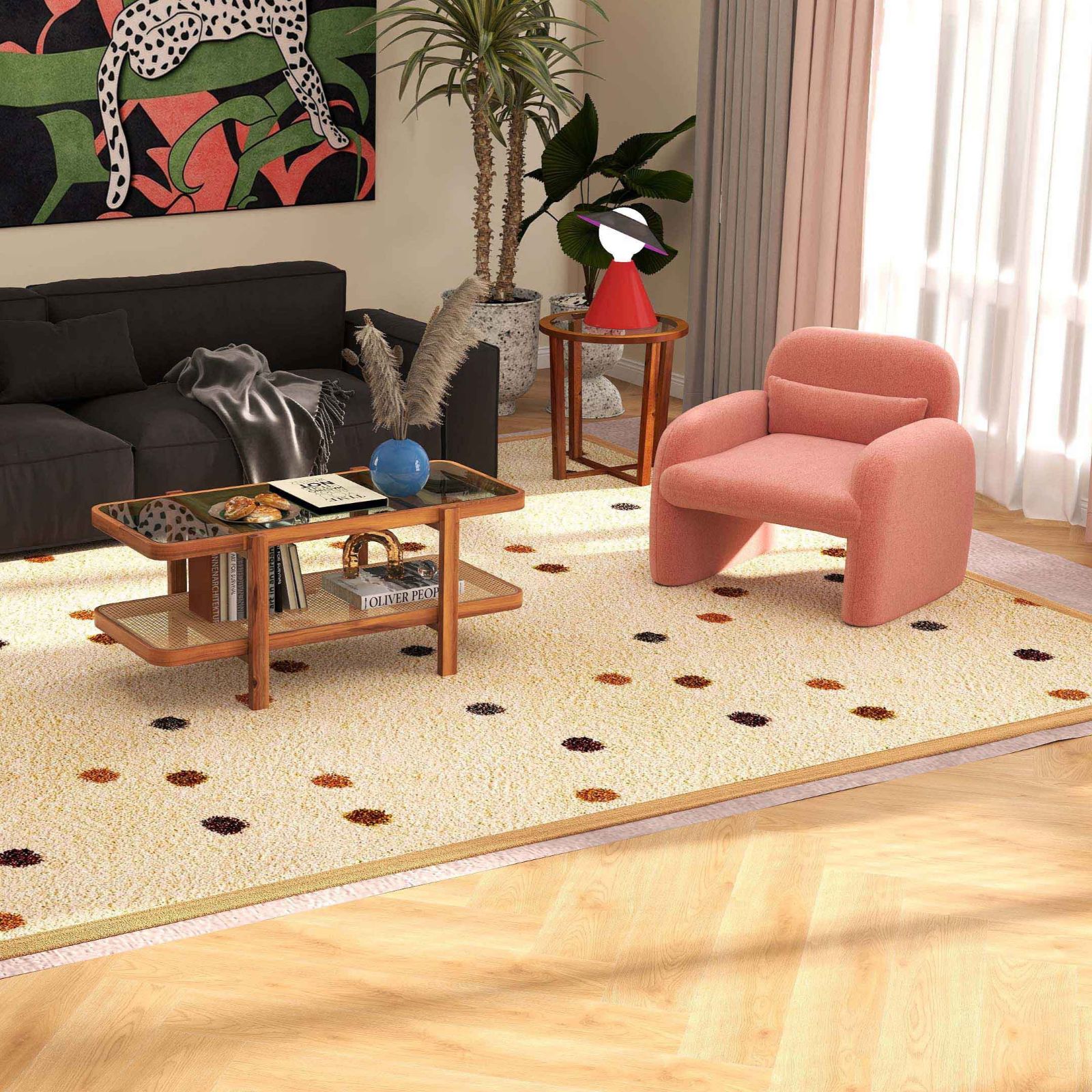 Modern Living Room Furniture Set (Bookcase + Coffee Table + End Table + Accent Chair) Living Room at Gallery Canada