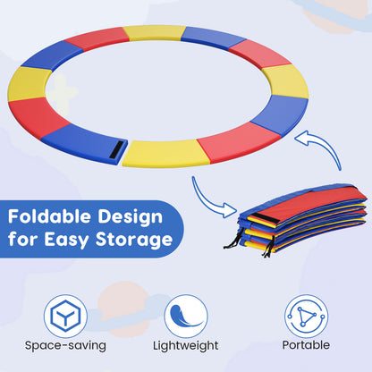 8-16 FT Trampoline Pad Replacement Safety Pad with Fixing Straps (Multicolor)-15FT, Multicolor Outdoor Play at Gallery Canada