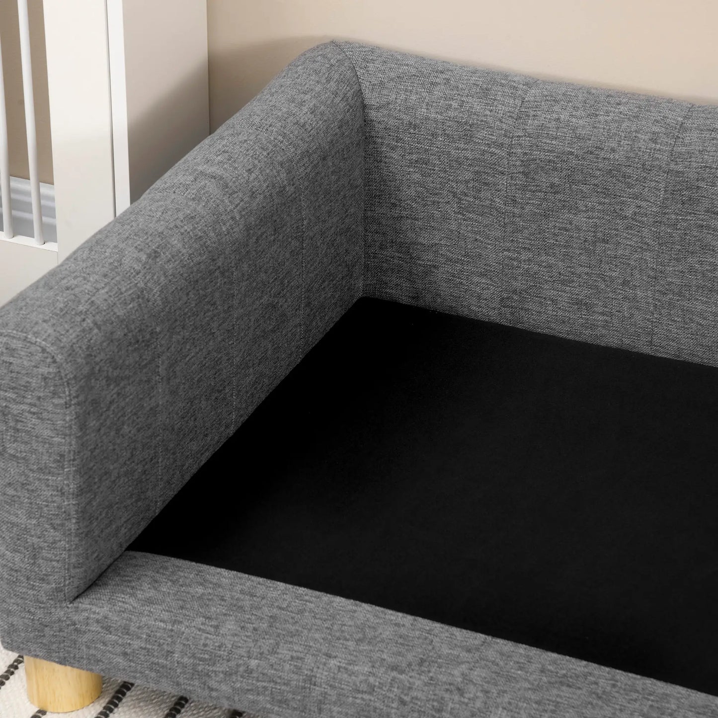 Modern Pet Sofa, Medium Large Dog Bed, Removable Cushion, Dark Grey Dog Sofas at Gallery Canada