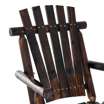 Rustic Fir Wood Adirondack Rocking Chair, Outdoor Patio Furniture Outdoor Rocking Chairs at Gallery Canada