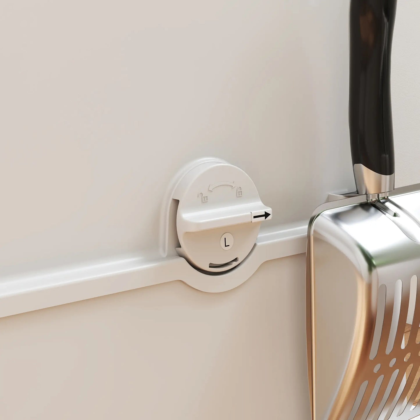 XL Stainless Steel Litter Box, 100° Flip Top, Scoop, Dual Entry, Odor Free Cat Litter Box Enclosures at Gallery Canada