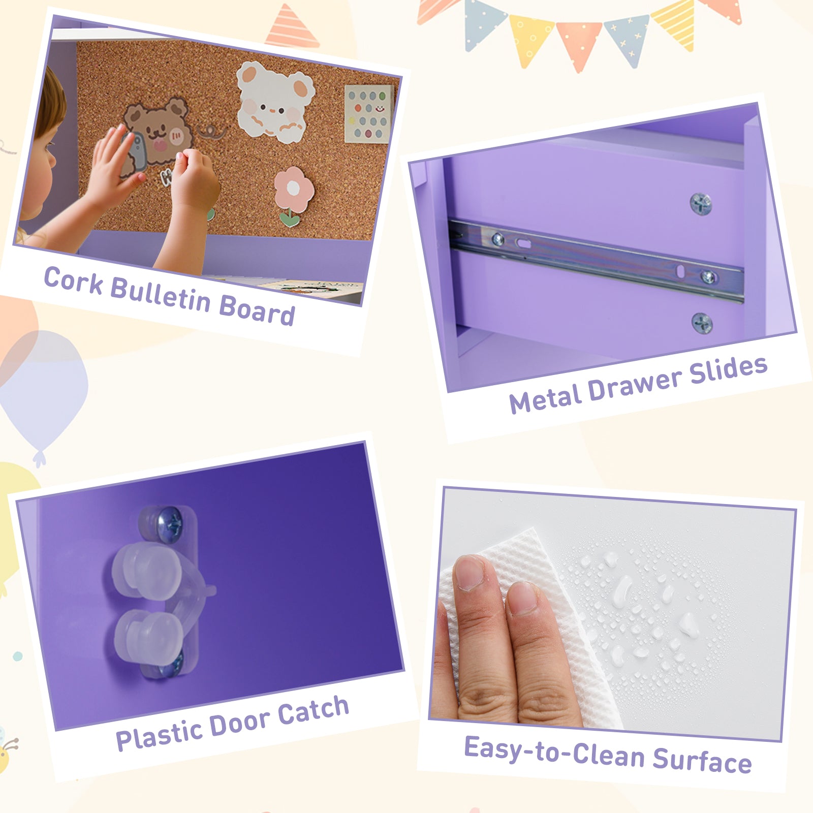 Kids Study Desk and Chair Set Student Table and Chair, Purple Kids Table & Chair Sets at Gallery Canada