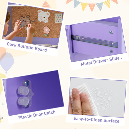 Kids Study Desk and Chair Set Student Table and Chair, Purple Kids Table & Chair Sets at Gallery Canada