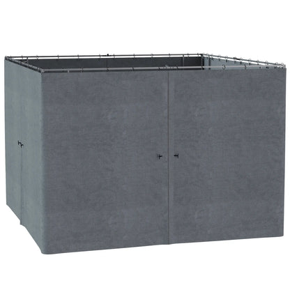 10x10 FT Gazebo Replacement Curtains, 4 Panels Sidewall, Slate Grey Gazebo Sidewalls Slate Grey at Gallery Canada