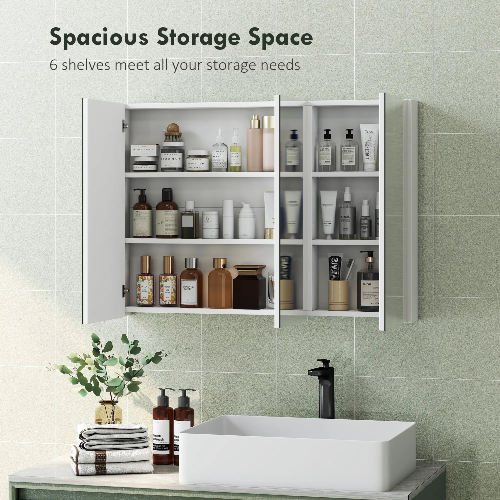 Three Mirror Bathroom Medicine Cabinet, White Mirror Medicine Cabinets at Gallery Canada