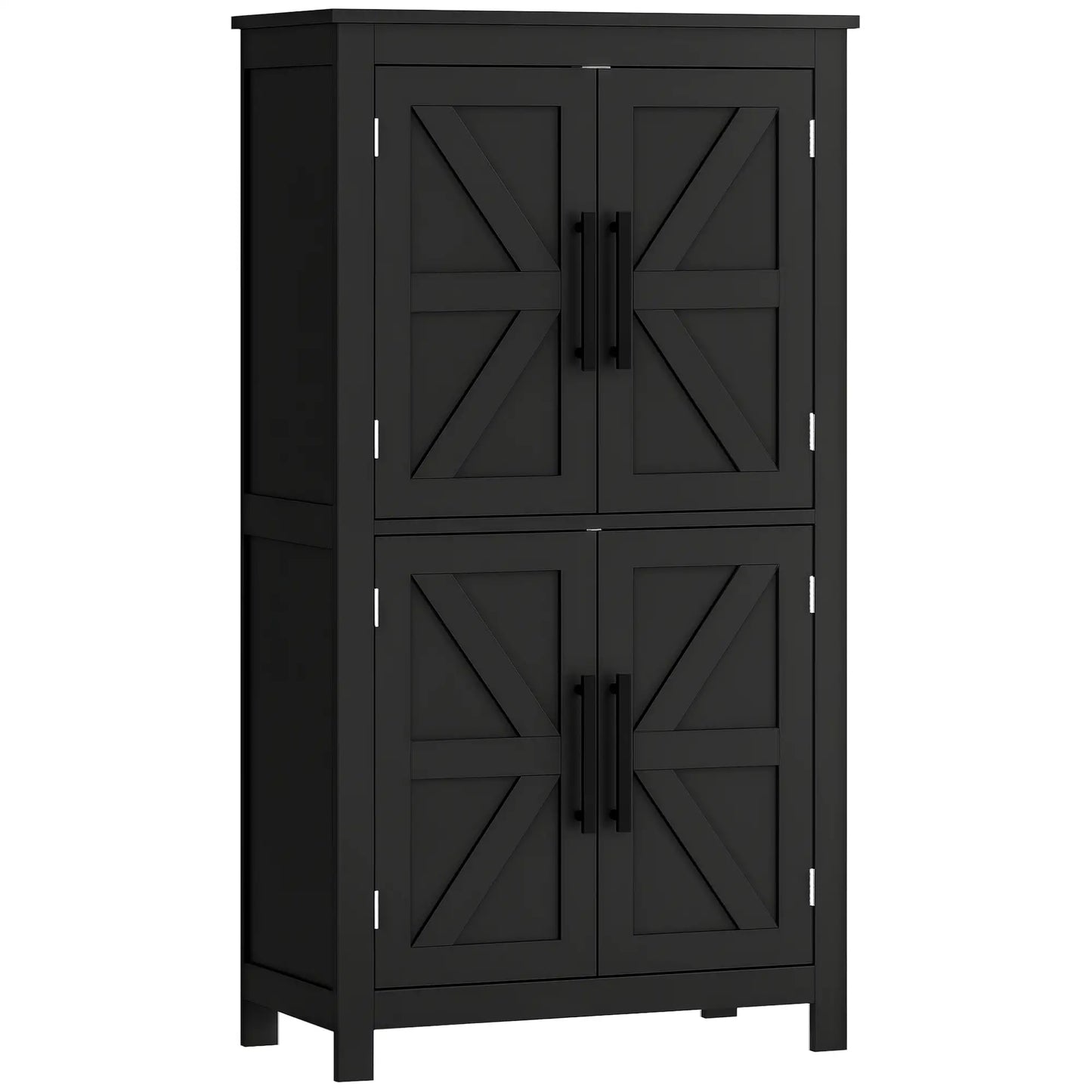 Farmhouse Bathroom Storage Cabinet, Barn Doors, Adjustable Shelf, Black Bathroom Cabinets Black at Gallery Canada