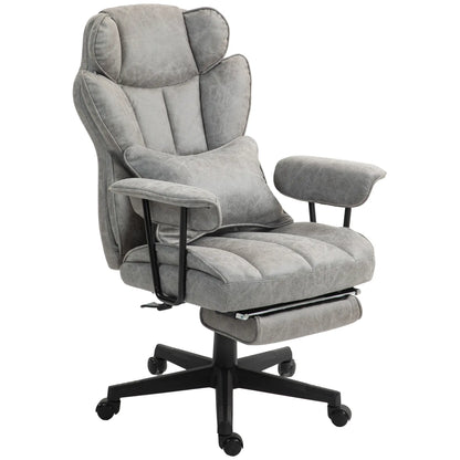 Big and Tall Office Chair with Foot Rest, 400LBS, Grey Executive & Manager Chairs at Gallery Canada