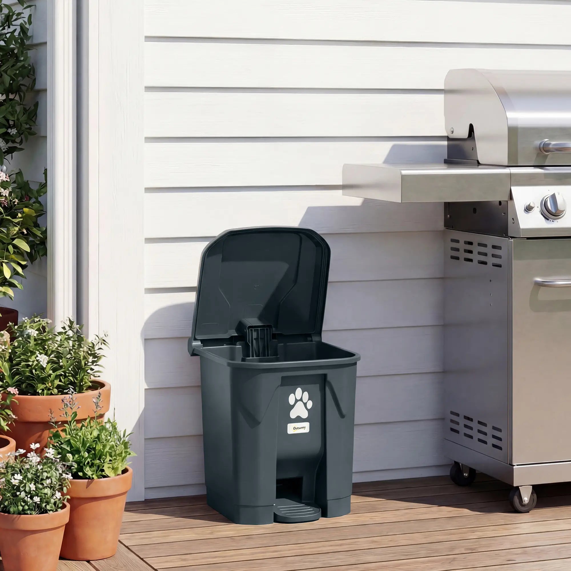 Dog Poop Outdoor Garbage Bin, 8 Gal, Black Garden Accessories at Gallery Canada