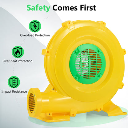 780W Bounce House Blower 1 HP Portable Air Pump Fan with Handle and Ground Stakes Air Blowers at Gallery Canada