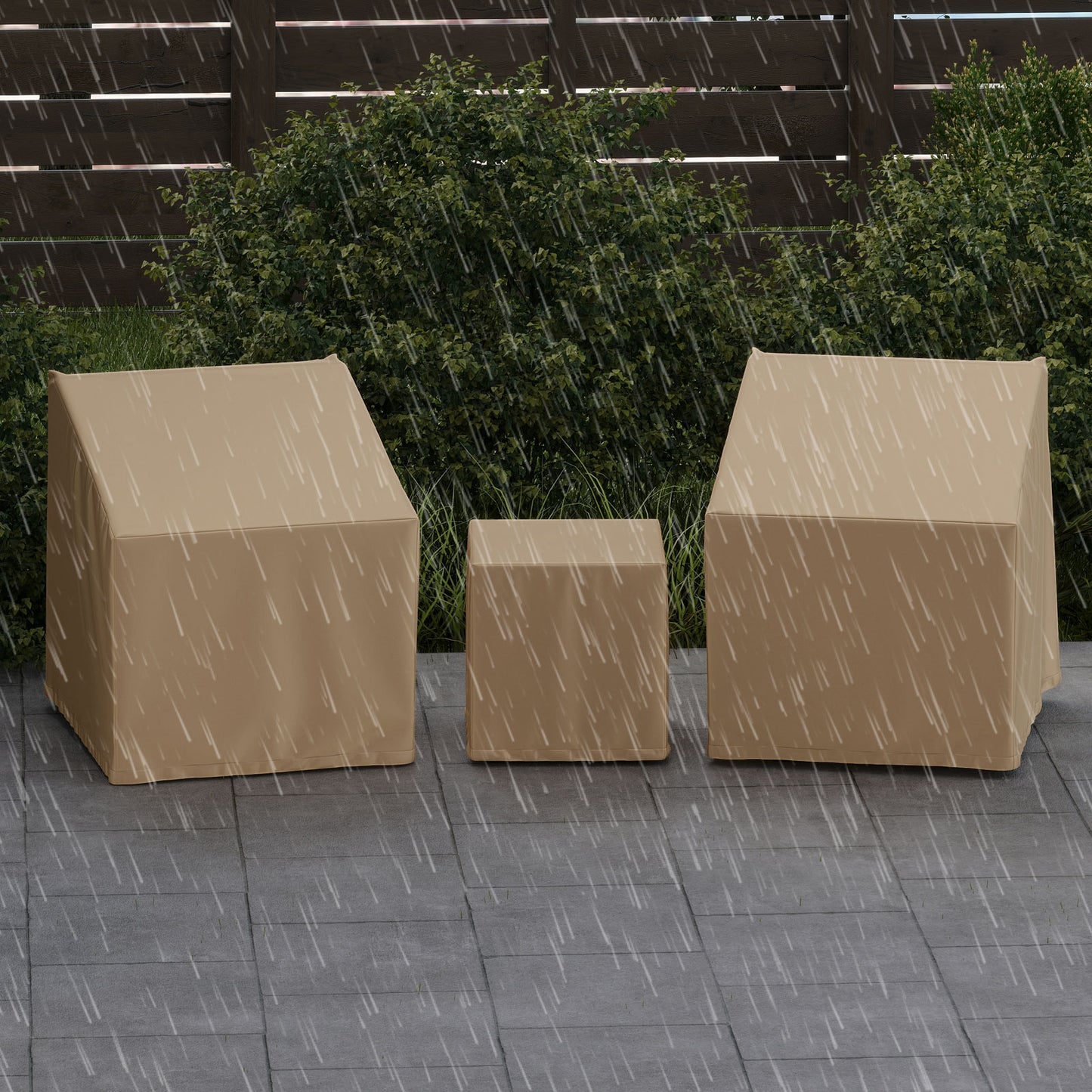 Patio Furniture Covers Waterproof Outdoor Conversation Covers for 3 Pieces Bistro Set, Beige Outdoor Furniture Accessories at Gallery Canada