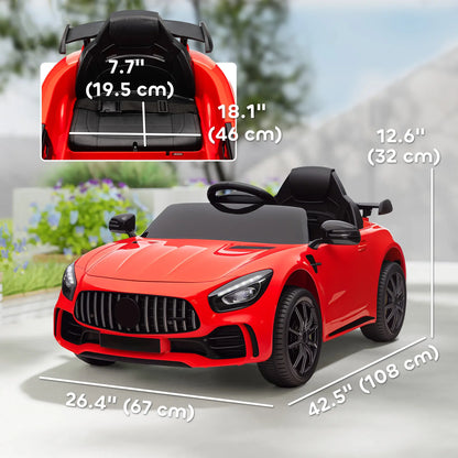 Mercedes-Benz AMG GTR Licensed 12V Kids Electric Car, Red
