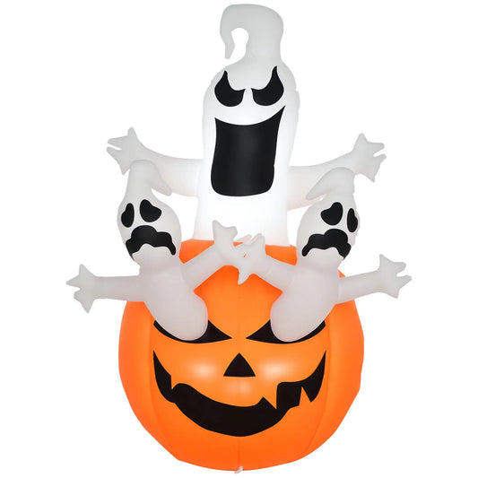 6FT Halloween Inflatable Jack-O-Lantern, Ghosts, LED Lights Halloween Decorations Orange, Black at Gallery Canada