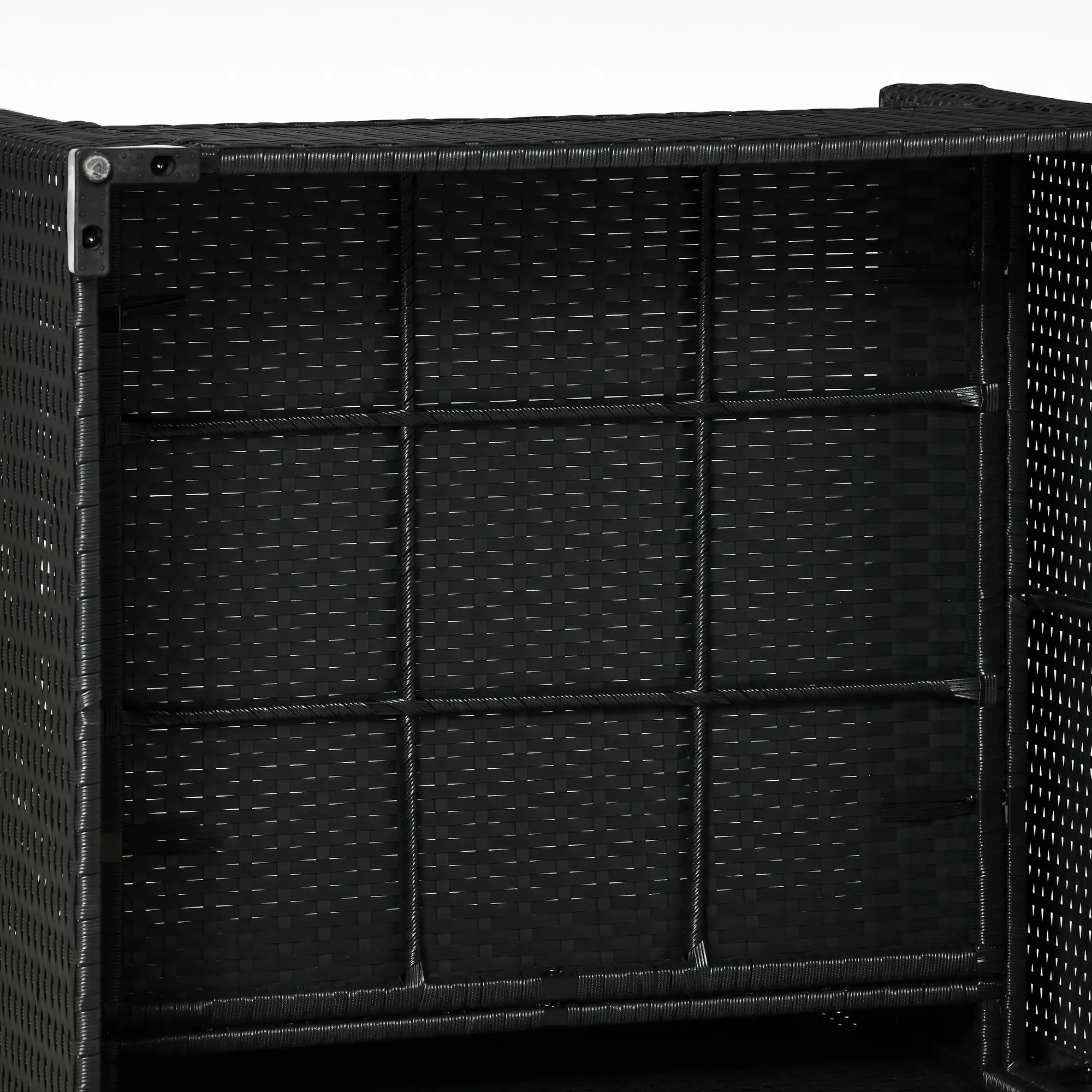 4-Piece Wicker Patio Set, Thick Cushions, PE Rattan Sofa, Glass Table, Sky Blue Patio Furniture Sets at Gallery Canada