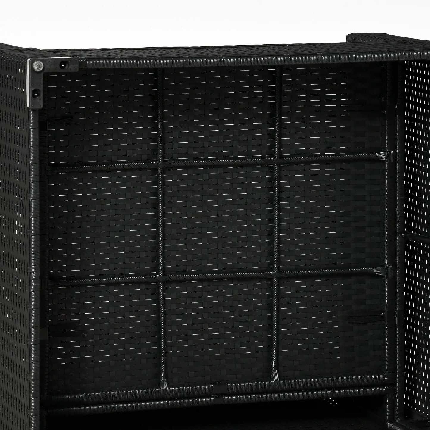 4-Piece Wicker Patio Set, Thick Cushions, PE Rattan Sofa, Glass Table, Sky Blue Patio Furniture Sets at Gallery Canada