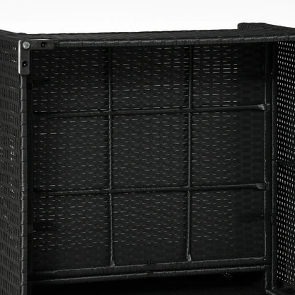 4-Piece Wicker Patio Set, Thick Cushions, PE Rattan Sofa, Glass Table, Sky Blue Patio Furniture Sets at Gallery Canada