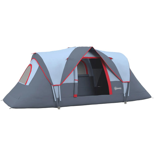 5-6 Person Family Tent, Outdoor Camping Tent, Grey