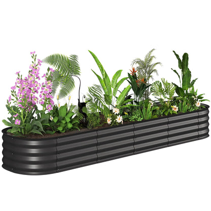7.9 x 2 x 1ft Galvanized Raised Garden Bed Kit, Metal Planter Box, Black Galvanized Planter Boxes at Gallery Canada