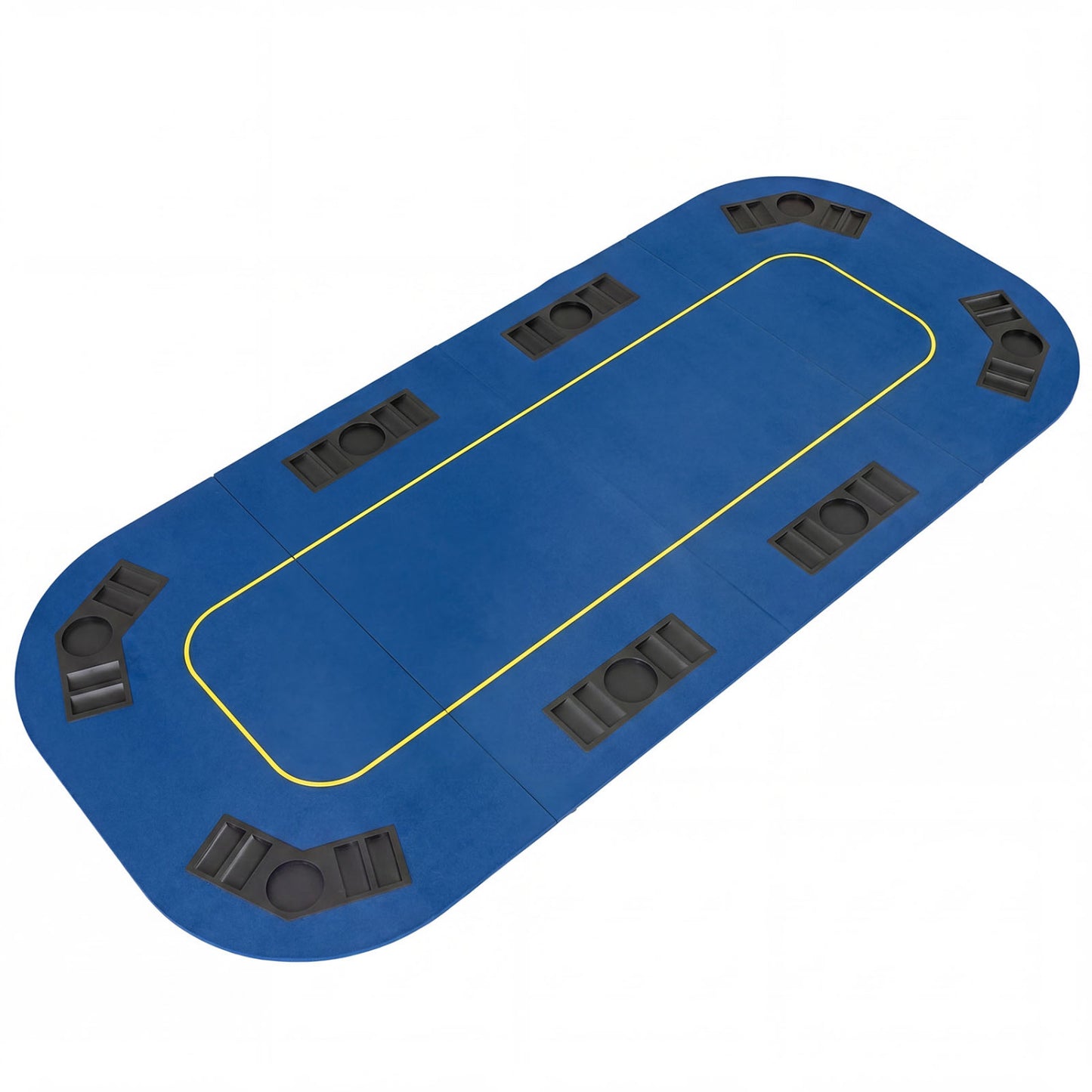 79x36 In 8-Player Foldable Poker Table Top, Blue Game Room at Gallery Canada