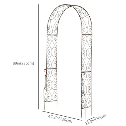 7.5ft Metal Garden Arch, Outdoor Walkway Arbor, Climbing Vine Plants, Black Garden Arches at Gallery Canada