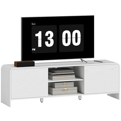 TV Stand For 65 Inch TV, 2 Cabinets 2 Shelves, White TV Stands at Gallery Canada