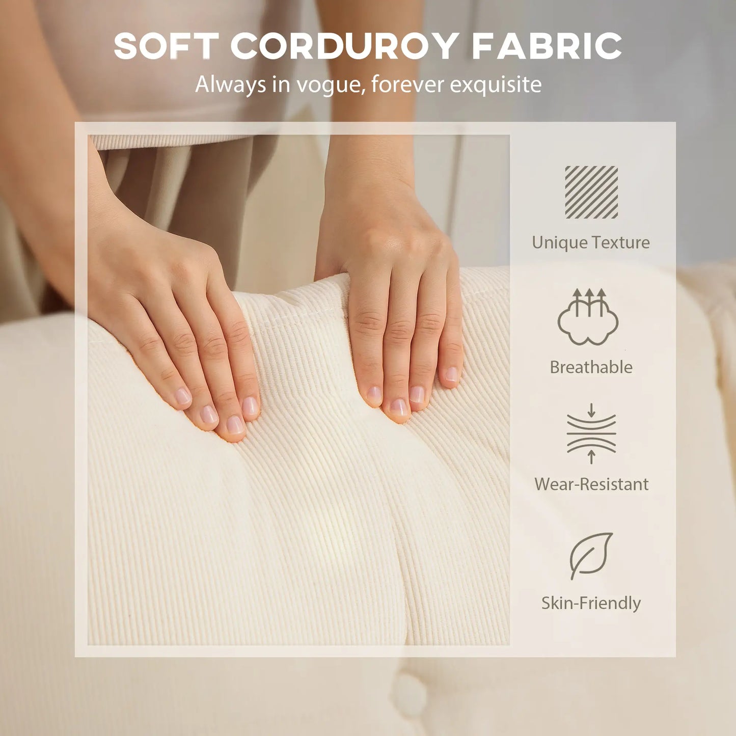 Sectional Sofa with Changeable Chaise, 3 Seat L-Shaped, Cream White 3-Seater Sofas at Gallery Canada