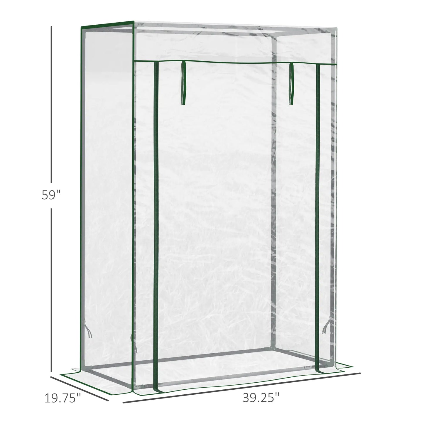 40"L x 20"W x 59"H Walk-In Greenhouse, Steel Frame, Roll-Up Door, Clear Walk In Greenhouses at Gallery Canada