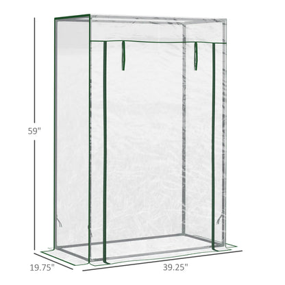 40"L x 20"W x 59"H Walk-In Greenhouse, Steel Frame, Roll-Up Door, Clear Walk In Greenhouses at Gallery Canada