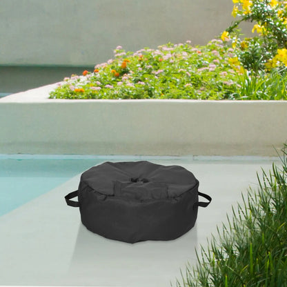 19" Round Patio Umbrella Base, Sand Bag, Weather Resistant, 88lbs, Black Umbrella Bases at Gallery Canada