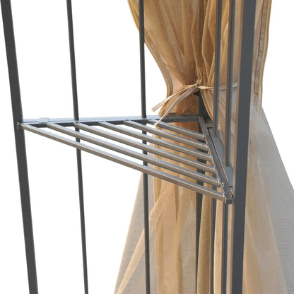 10' x 10' Steel Outdoor Gazebo, Removable Mesh Curtains, Beige Gazebos at Gallery Canada