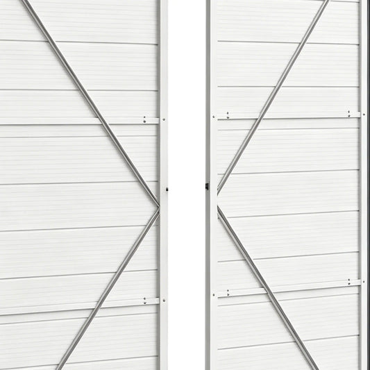 Small Garden Shed, Latch Door, Vents, Sloped Roof, 8x6, Light Grey Sheds Light Grey at Gallery Canada