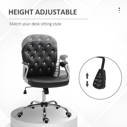 Ergonomic Office Chair, Adjustable Height, Padded Seat, Black Executive & Manager Chairs at Gallery Canada