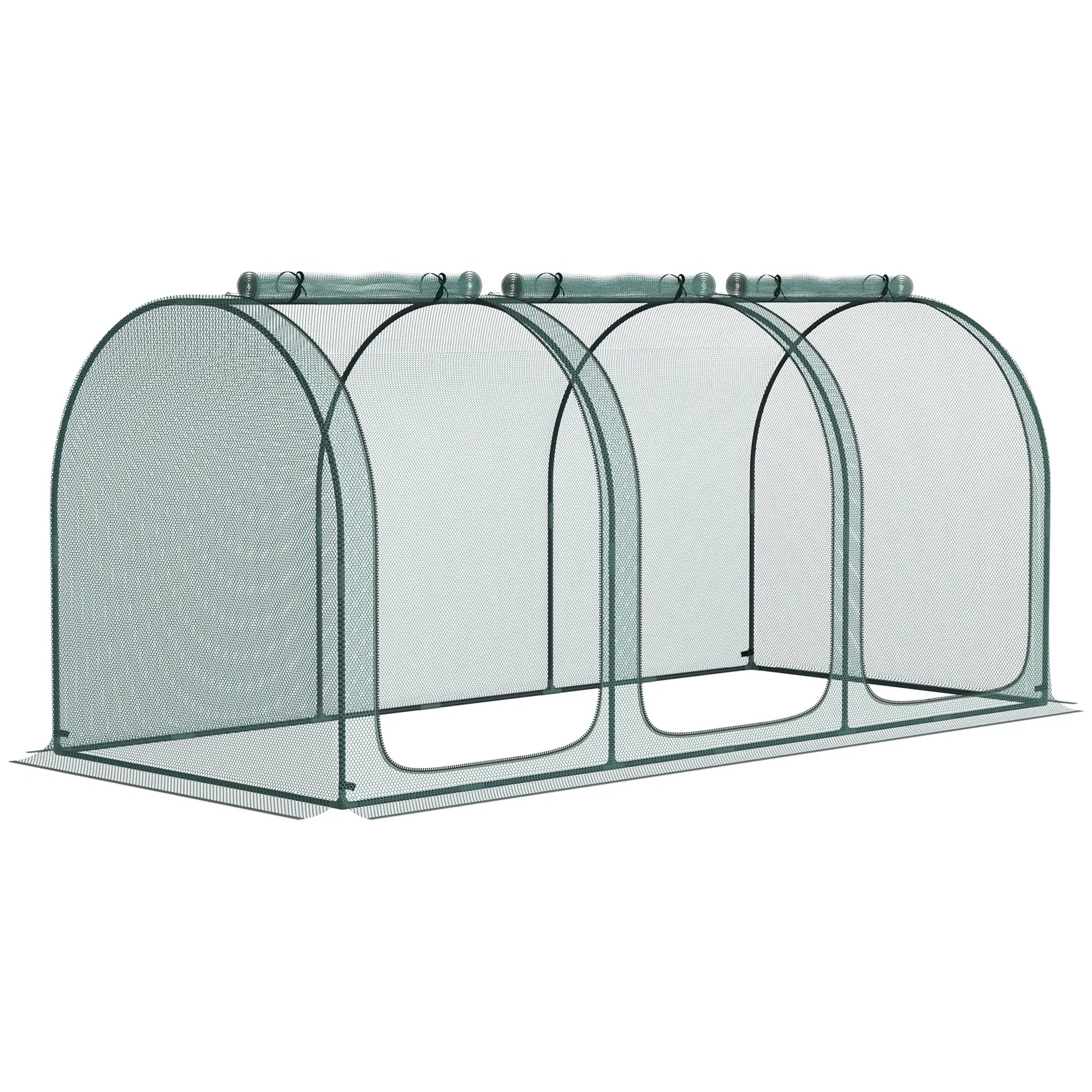 9' x 4' Crop Cage, Garden Plant Protector, 3 Zippered Doors, 4 Stakes Walk In Greenhouses at Gallery Canada