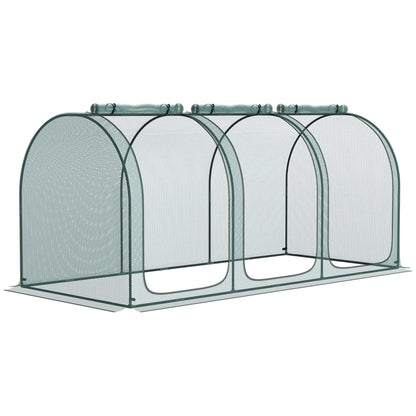 9' x 4' Crop Cage, Garden Plant Protector, 3 Zippered Doors, 4 Stakes Walk In Greenhouses at Gallery Canada