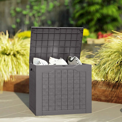 30 Gallon Resin Deck Box, Waterproof UV Resistant Outdoor Storage Deck Box & Outdoor Storage at Gallery Canada