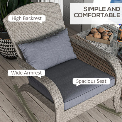 Adirondack Chair, Outdoor Wicker Rocking Chair, Grey Patio Chairs at Gallery Canada