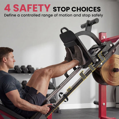 Leg Press Machine With Wheels, Calf Block, Adjustable Squat Machine, 1000 Lbs Capacity Strength Training Equipment at Gallery Canada