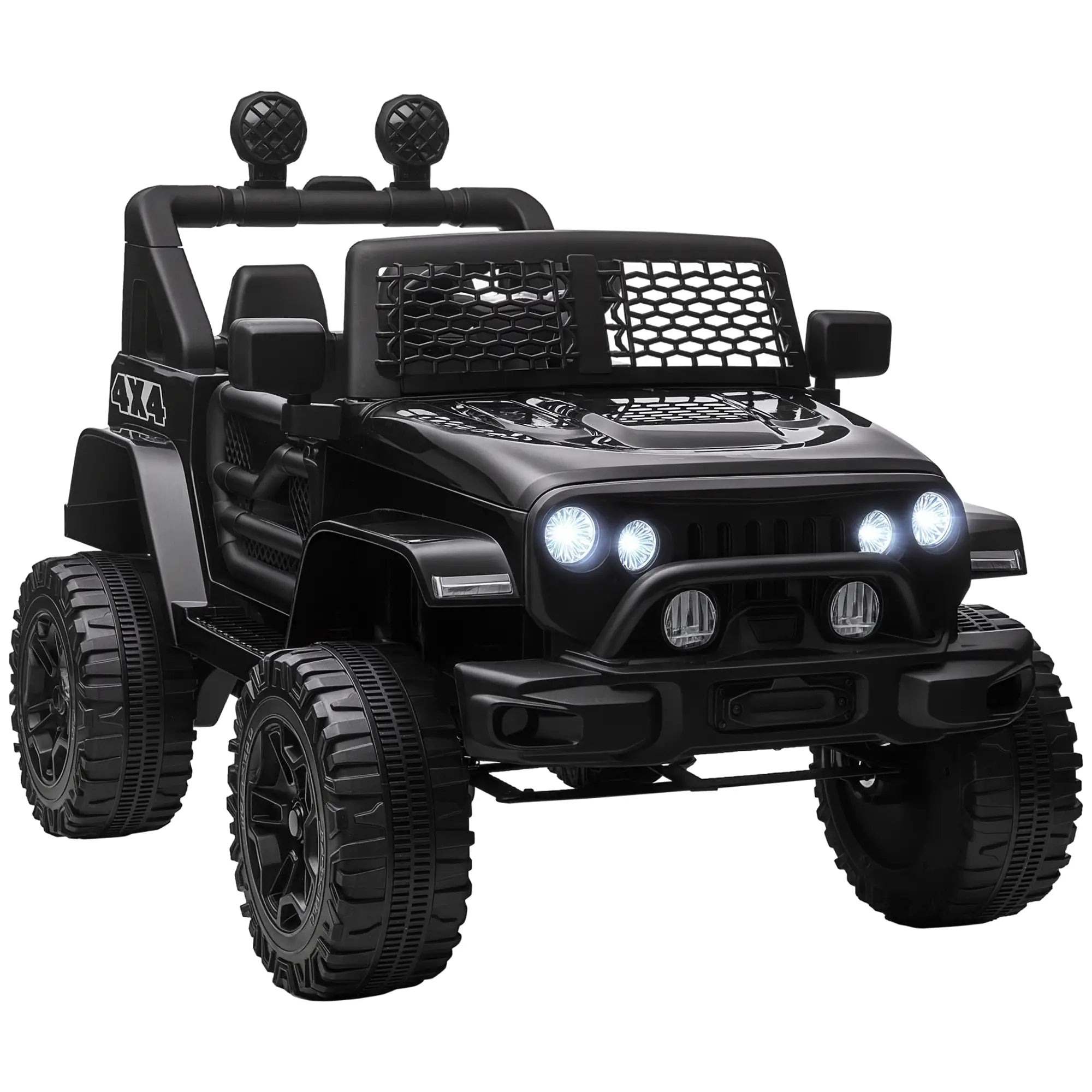 12V Kids Ride On Car, Off Road Truck Toy, Parent Remote, Black Electric Toy Cars Black at Gallery Canada
